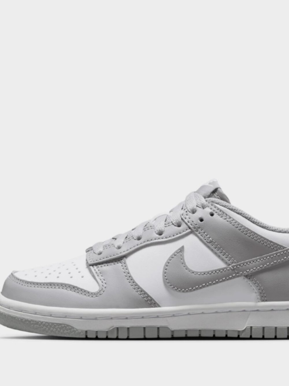 Nike Dunk Low;  White Light Smoke Grey (GS)